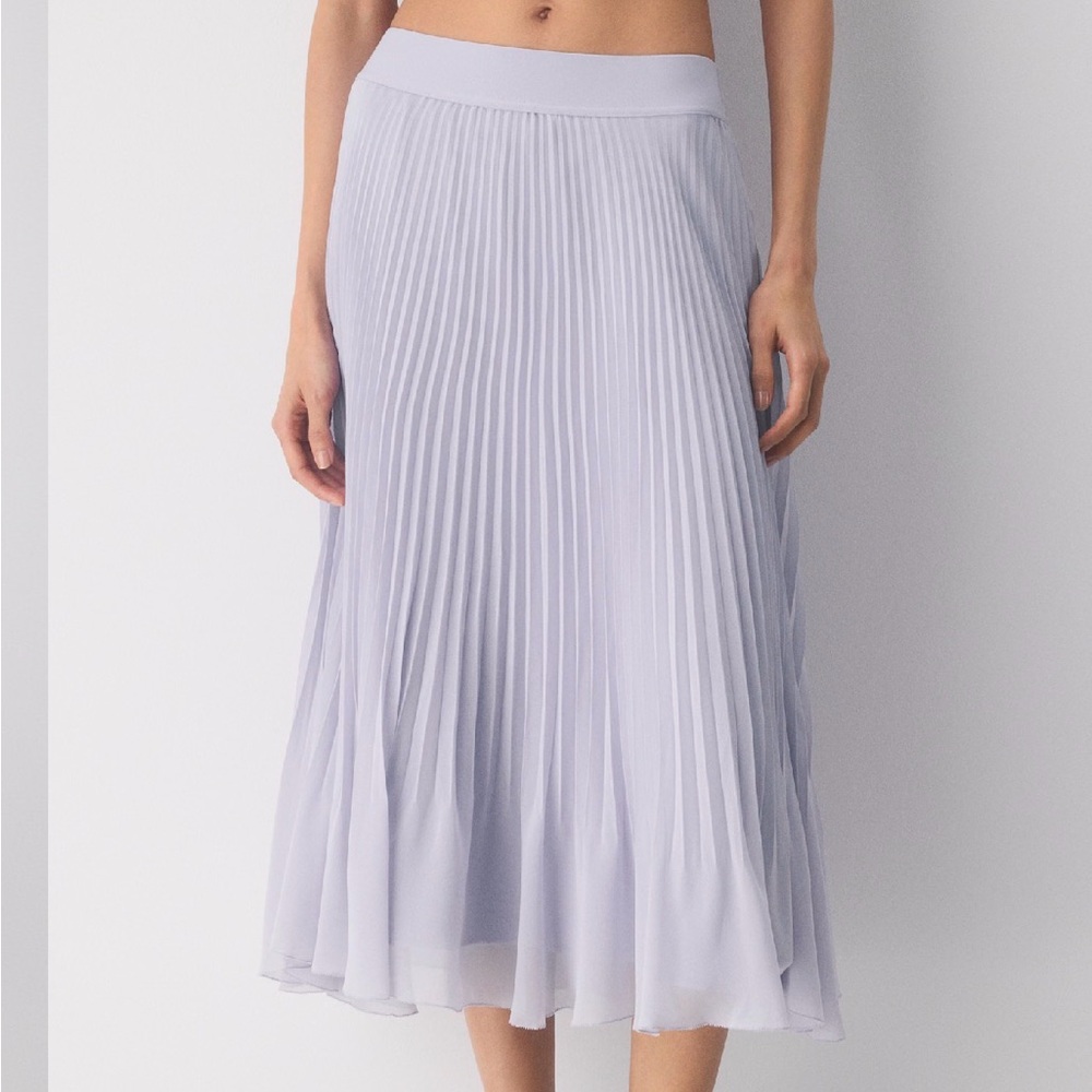 Aritzia Lavender Pleated Midi Skirt